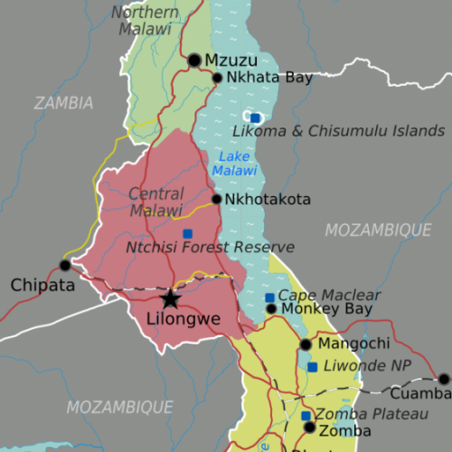 Karte Malawi Ntchisi Forest Reserve